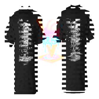 Baseball Ice Cream Drip 101 Cone For Boys T-Shirt | Seseable FR