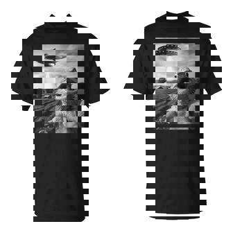 Bearded Dragon Selfie With Alien Ufo T-Shirt | Seseable UK