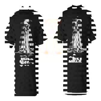 Boxer Dog Halloween Ghost Booxer Dog Mom Spooky Pet T-Shirt | Seseable UK