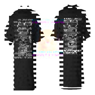 Cat Meme I Survived Today's Tummy Ache T-Shirt | Mazezy