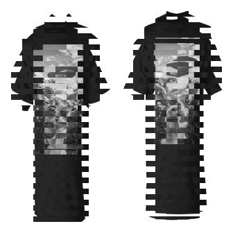 Chihuahuaelfie With Ufo Ufo と面白いチワワのセルフィー Tシャツ - Kawaiitshirt