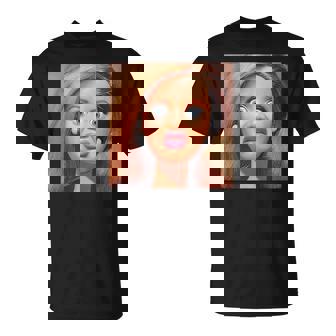 Disgusting Doll Face Meme Hilarious Sarcastic Y2k T-Shirt - Monsterry