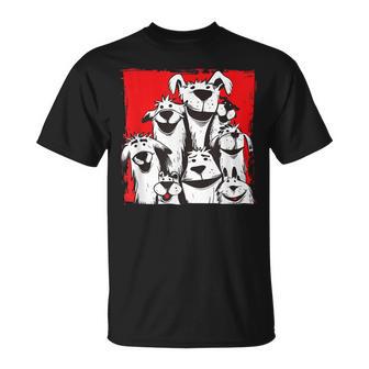 Dog Group Comic Dog Love T-Shirt - Thegiftio UK