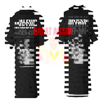 Donald Trump Make Fishing Great Again Fisherman Angler T-Shirt | Mazezy