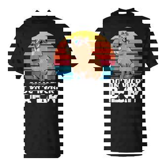 Don't Worry Be Capybara Capybara Hombres Niños Niños Jóvenes Es Camiseta unisex - Regaloses