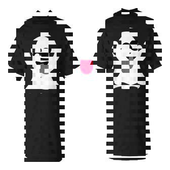 Emoticon Cute Ghost Boo Face Halloween Costume T-Shirt | Mazezy