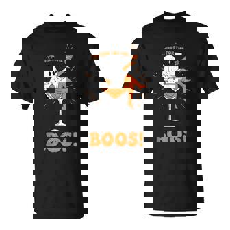 Ghost Halloween Wine I’M Here For Boos T-Shirt - Seseable