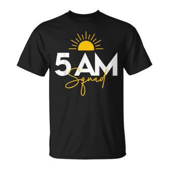 Gym Workout Lovers Fitness Crew 5 Am Squad T-Shirt - Monsterry