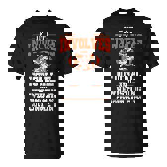 If It Involves Football And Wrestling Count Me Fan T-Shirt | Mazezy