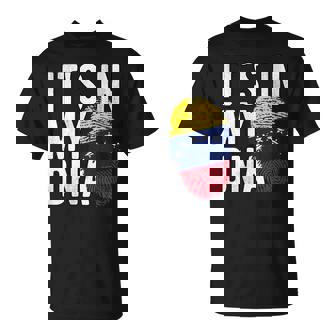 It's In My Dnaenezuela Bandera Huella Dactilar Cuello Camiseta unisex - Regaloses