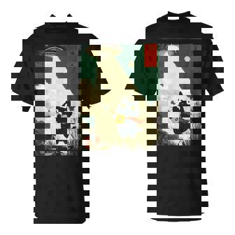 Japanese Cat Abduction Alien Ufo Guitar Ukulele Music T-Shirt | Seseable UK