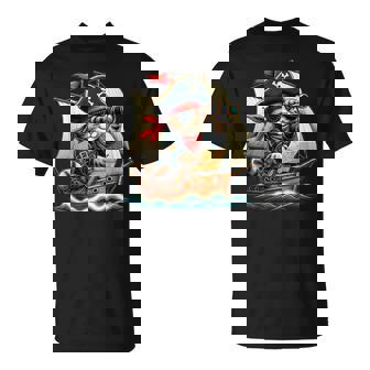 Pirate Cat Adventure Halloween Cat Lover Women T-Shirt | Mazezy