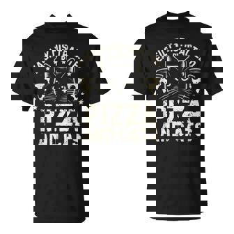 Pizza Lover Foodie Pizza Pun Pizza And Cats T-Shirt | Mazezy