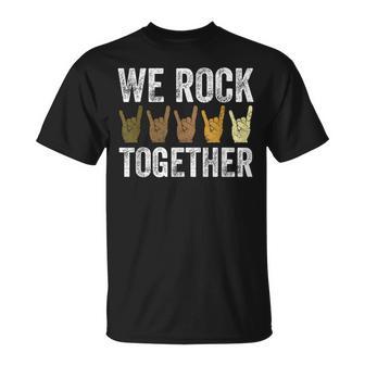 We Rock Together Hands Rock Lovers T-Shirt - Thegiftio UK