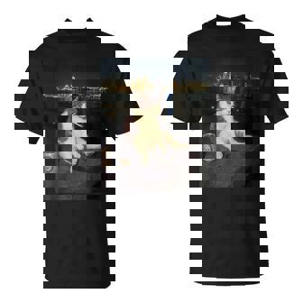 Smoking Cat Cigarette Kitty Gen Z Meme Cat Lovers T-Shirt | Seseable FR