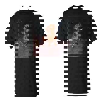 Smoking Dachshund Cigarette Beer Gen Z T-Shirt | Seseable FR