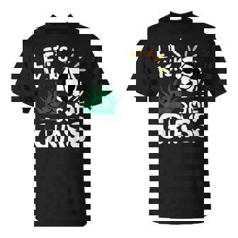 Soccer Player Let's Kick Some Grass Sports Lover T-Shirt | Mazezy