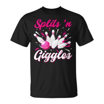 Splits 'N Giggles Bowling Team Cute Bowler Girls T-Shirt - Thegiftio UK