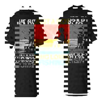 Vintage Fishing Jokes Boys Fisherman Bass Fish T-Shirt | Seseable FR