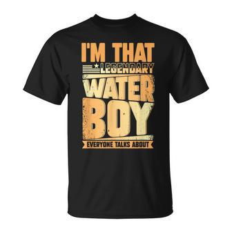 Waterboy Football Team Manager Hydration Specialist T-Shirt | Mazezy