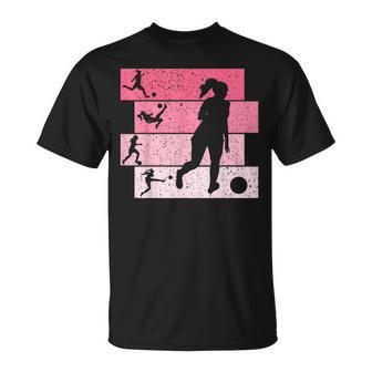 Fußball Mädchen Fußballerin Fussball Damen T-Shirt - Geschenkecke