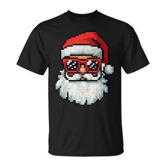 Gafas Deol Retro Con Cara De Papá Noel Pijama De Navidad Camiseta unisex - Regaloses