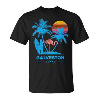 Galveston Texas Atardecer De Palmeras Camiseta unisex - Regaloses