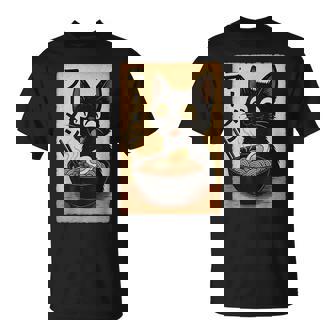 Gato Ramen Japón Anime Camiseta unisex - Regaloses