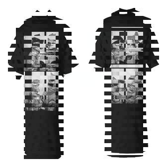 Gatos Gángster Hip Hop Rap Animales Raperos Cabina Fotos Camiseta unisex - Regaloses