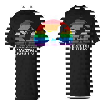 Gay Dino Lickalottapus Rainbow Pride Flag Trex Lgbtq Men T-Shirt - Thegiftio