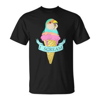 Gelato Olandese Inseparabile Blu Urlo Pappagallo Maglietta - Novitaregali