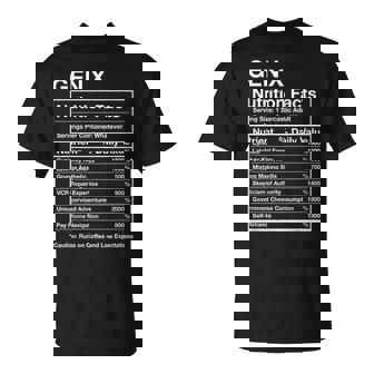 Gen X Nutrition Facts Generation Meme T-Shirt - Monsterry
