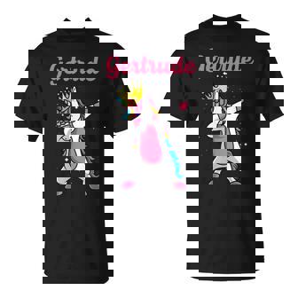 Gertrude Licorne Personnalisable Avec Prénom D'anniversaire T-Shirt - Cadeauxyz