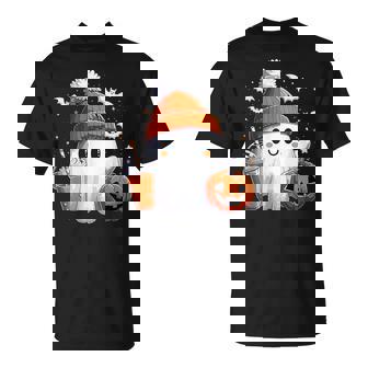 Ghost Drink Halloween Drink Pumpkin T-Shirt - Monsterry