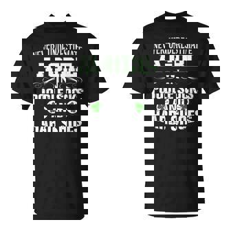 A Girl In Poodle Socks And Hard Shoes Irish Dance T-Shirt | Mazezy