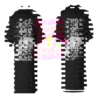 Girl Retro Mcrae Groovy Flower First Name Personalized 80'S T-Shirt | Seseable CA