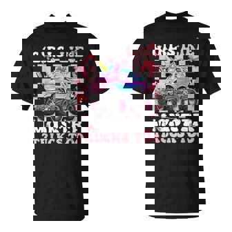 Girls Like Monster Trucks Too Cute Unicorn Monster Truck T-Shirt - Monsterry