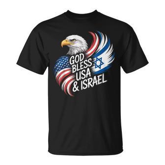 God Bless Usa & Israel Support Patriotic T-Shirt - Thegiftio UK