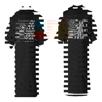 God Family Country Freedom Usa Flag T-Shirt - Monsterry