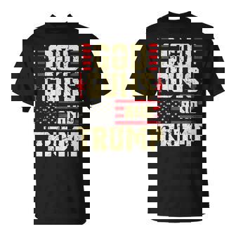 God Guns And Trump Drapeau Américain Trump Cadeaux T-Shirt - Cadeauxyz