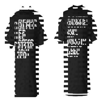 Godfather Hero Protector Legend Vintage Distressed Godfather T-Shirt | Seseable CA