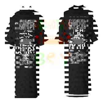 Godmother Of The Birthday Boy Game Day Football T-Shirt | Mazezy