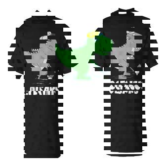 Golf Dino T-Rex Swing Dinosaur Golf Player Golfer Golfing T-Shirt | Mazezy