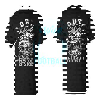 Goodbye Wife Hello Football Rugby American Skull Helmet T-Shirt | Mazezy