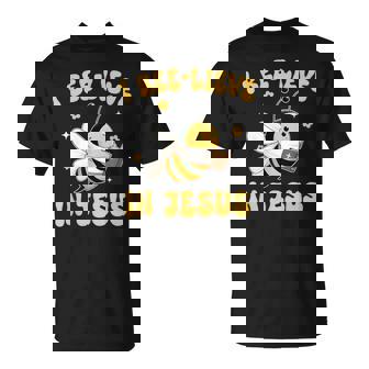 Gospel Kids Christian I Bee-Lieve In Jesus Faith Cute Bee T-Shirt | Mazezy