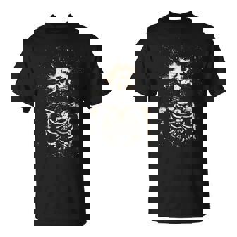 Goth Grunge Skeleton Skull Y2k Gothic Alt Emo Dark Aesthetic T-Shirt | Mazezy