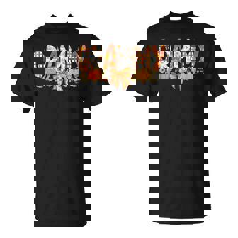 Grammy Coquette Bow Fall Thanksgiving Pumpkin T-Shirt - Monsterry