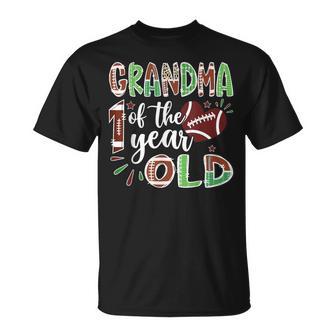 Grandma Of The 1 Year Old Football 1St Birthday Boy Matching T-Shirt - Thegiftio UK
