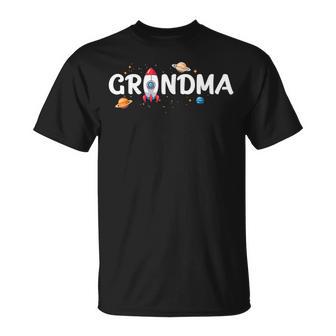 Grandma Of The Birthday Boy Astronaut 1St Birthday Family T-Shirt - Thegiftio UK