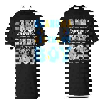 Grandma Of The Birthday Boy Family Blue Dog Birthday Party T-Shirt - Monsterry